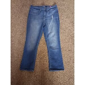Gap Capri Regular Fit Stretch Medium Wash Blue Denim Women's Jeans Size 2